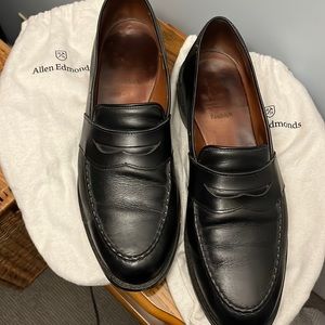 Allen Edmonds black penny loafers